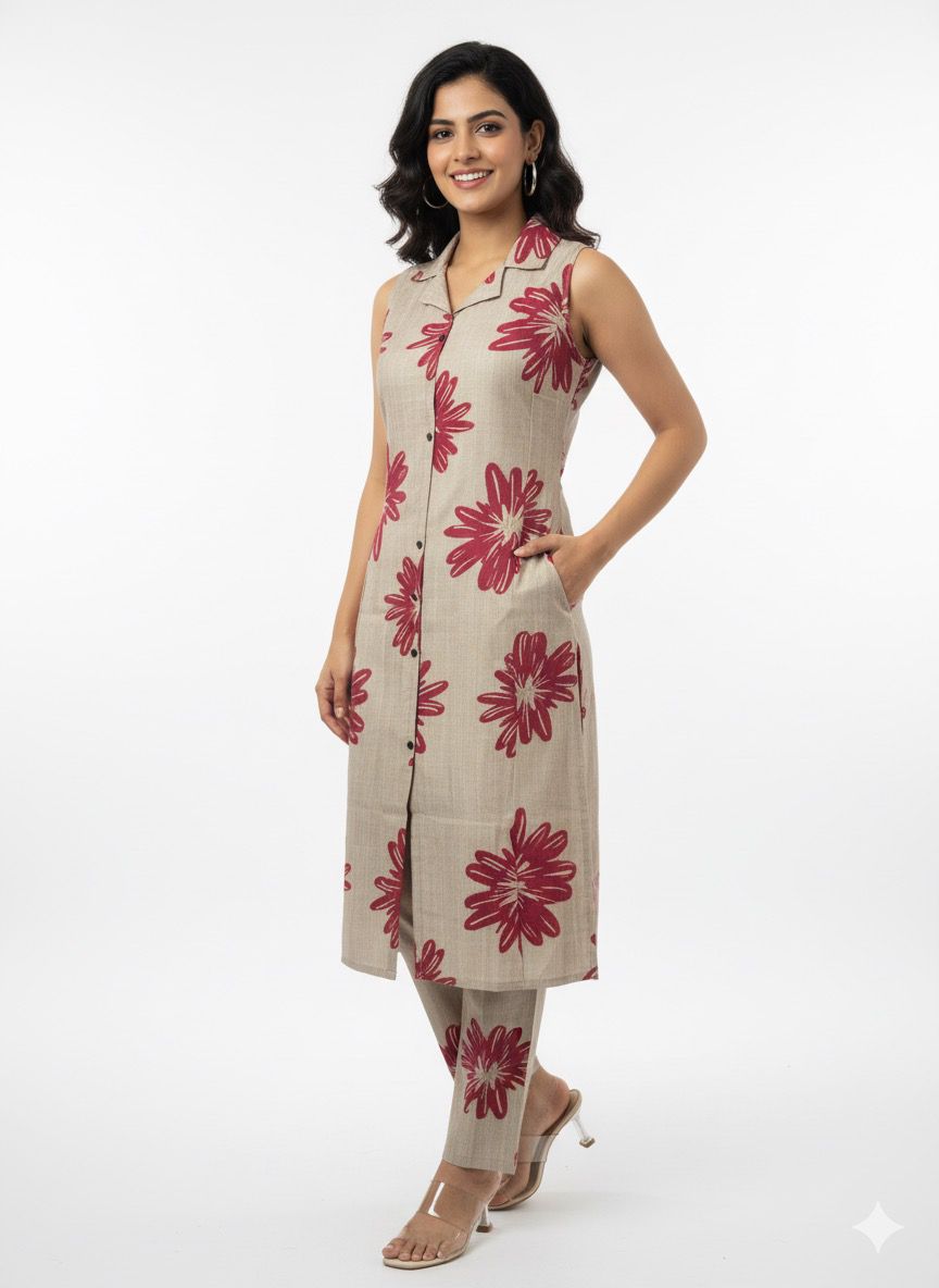 VERTICAN COLLAR CO-ORD SET