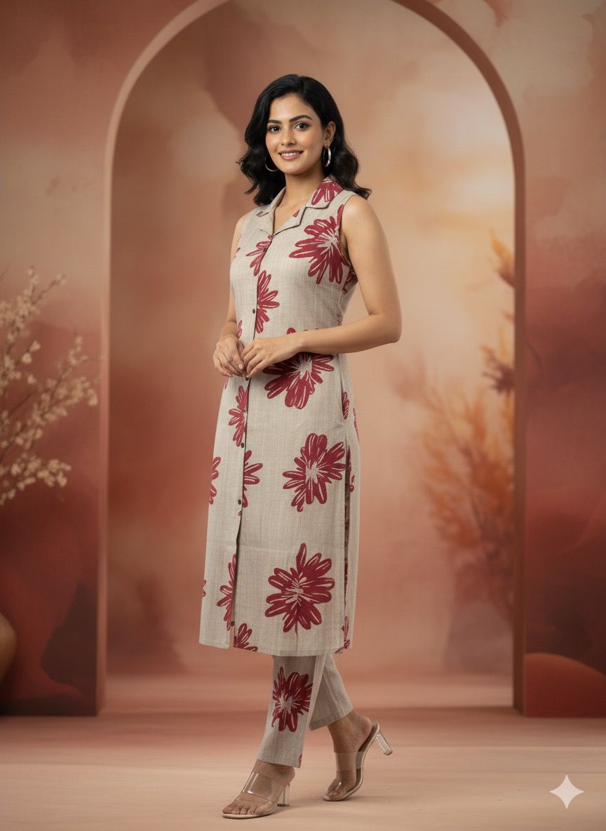 VERTICAN COLLAR CO-ORD SET